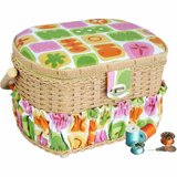 MICHLEY ELECTRONICS Michley Sewing Basket with 41 Pcs Sewing Kit FS-095