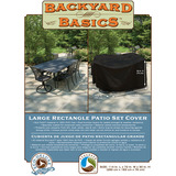 MR BAR B Q Backyard Basics Eco-Cover Large Rectangle Patio Set Cover