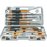 MR BAR B Q Mr. Bar.B.Q 18 Piece Gourmet Stainless Steel Tool Set