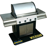 MR BAR B Q Mr. Bar.B.Q Michigan Wolverines Grill Mat