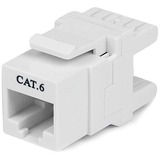 STARTECH.COM StarTech.com 180  Cat 6 Keystone Jack - RJ45 Ethernet Cat6 Wall Jack White - 110 Type