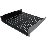 StarTech 2U 16in Universal Vented Rack Mount Cantilever Shelf - Fixed Server Rack Cabinet Shelf - 50lbs / 22kg