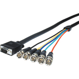 COMPREHENSIVE Comprehensive HR Pro Series VGA HD15 plug to 5 BNC Plugs Cable 10f