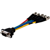 COMPREHENSIVE Comprehensive HR Pro Series Low-Profile VGA HD 15 plug to 5 BNC Jacks Cable 1ft