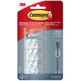 Command Medium Clear Cord Clips w/ Clear Strips 17301CLR - 17301CLR