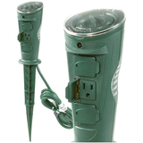 AMERTAC - ZENITH AmerTac Outdoor 3-Outlet Daily Self-Adjusting Photocell Stake Timer