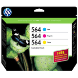 HP 564 Combo-pack Ink Cartridge - Cyan, Magenta, Yellow - B3B33FN140