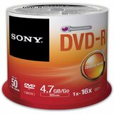 Sony DVD Recordable Media - DVD-R - 8x - 4.70 GB - 50 Pack Spindle - 50DMR47SP