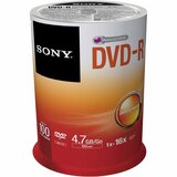 Sony DVD Recordable Media - DVD-R - 8x - 4.70 GB - 100 Pack Spindle - 100DMR47SP