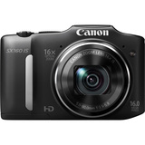 Canon PowerShot SX160 IS 16 Megapixel Compact Camera - Black