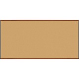 Lorell Mahogany Finish Natural Cork Board