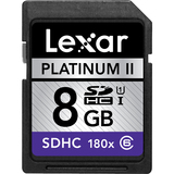 Lexar Media Platinum II 8 GB Secure Digital High Capacity (SDHC) - 1 C - LSD8GBBSBNA200