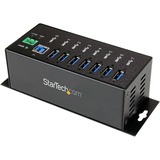 STARTECH.COM StarTech.com 7 Port Metal Industrial SuperSpeed USB 3.0 Hub - Mountable