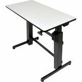 ERGOTRON Ergotron WorkFit-D, Sit-Stand Desk (Light-Grey Surface)