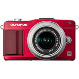 Olympus PEN E-PM2 16.1 Megapixel Mirrorless Camera (Body Only) - Red V206020RU000