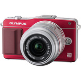 Olympus PEN E-PM2 16.1 Megapixel Mirrorless Camera (Body with Lens Kit) - 14 mm - 42 mm - Red V206021RU000
