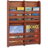 SAFCO Safco 4-Pocket Bamboo Magazine Wall Rack