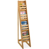 SAFCO Safco 4-Pocket Bamboo Magazine Display