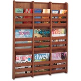 SAFCO Safco 9-Pocket Bamboo Magazine Wall Rack