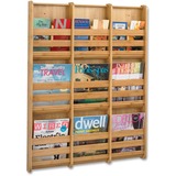 SAFCO Safco 9-Pocket Bamboo Magazine Wall Rack