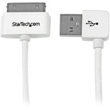 STARTECH.COM StarTech.com 1m (3 ft) Apple Dock Connector to Right Angle USB Cable for iPod / iPhone / iPad with Stepped Connector