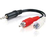 CABLES TO GO C2G 3ft Value Series One 3.5mm Stereo Male To Two RCA Stereo Male Y-Cable