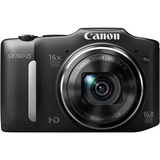 Canon PowerShot SX160 IS 16 Megapixel Compact Camera - Black 6354B005