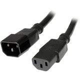 STARTECH.COM StarTech.com 3 ft 14AWG Computer Power Cord Extension - C14 to C13 Power Cable