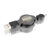 4ft Usb A To Mini B 4pin Retractable Cable
