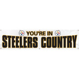 PARTY ANIMAL Party Animal Steelers Country White Giant 8' Banner