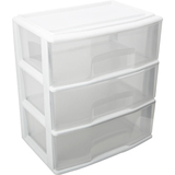 Home Products 05543WH.01 Large Three Drawer Cart White