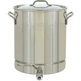 BARBOUR INTERNATIONAL Bayou Classic 64 Quart Stainless Steel Stockpot with Spigot - 1064