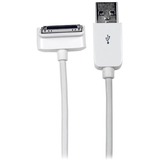 STARTECH.COM StarTech.com 2m (6 ft) Long Down Angle Apple 30-pin Dock Connector to USB Cable for iPhone / iPod / iPad with Stepped Connector