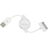 ACCELL Accell Sync/Charge Cable, White 2.6ft.
