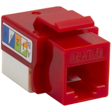 4XEM 4XEM Cat6 110 Style Punch Down Keystone Jack 90 Degree - Red