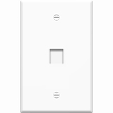 4XEM 4XEM 1 Outlet RJ45 Wall Plate/ Face Plate White