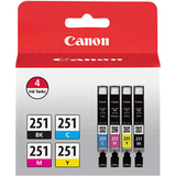 CANON Canon CLI-251 BK/CMY Value Pack Ink Cartridge - Cyan, Magenta, Yellow, Black