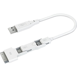4XEM 4XEM USB 3---in---1 To Apple 30 Pin Adapter For iPhone/iPod/iPad
