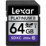 LEXAR MEDIA, INC. Lexar Media Platinum II 64 GB Secure Digital Extended Capacity (SDXC) - 1 Card/2 Pack