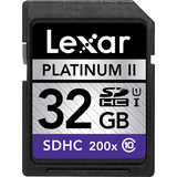 LEXAR MEDIA, INC. Lexar Media Platinum II 32 GB Secure Digital High Capacity (SDHC) - 1 Card/2 Pack