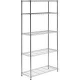 HONEY-CAN-DO Honey-can-do SHF-01443 Urban Shelving 5-Tier Adjustable Storage Shelving Unit, Chrome