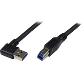 STARTECH.COM StarTech.com 3m Black SuperSpeed USB 3.0 Cable - Right Angle A to B - M/M