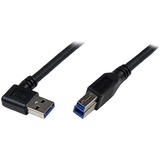 STARTECH.COM StarTech.com 1m Black SuperSpeed USB 3.0 Cable - Right Angle A to B - M/M