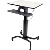 ERGOTRON Ergotron WorkFit-PD, Sit-Stand Desk (Light Grey)