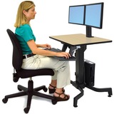 ERGOTRON Ergotron WorkFit-PD, Sit-Stand Desk (Birch)