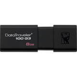 Kingston DataTraveler 100 G3 8 GB USB 3.0 Flash Drive - Black DT100G3/8GBCR