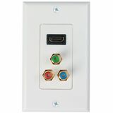 4XEM 4XEM Single HDMI Wall Plate with 3 x RCA