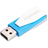 VERBATIM AMERICAS LLC Verbatim 8GB Store 'n' Go® Swivel USB Drive - Caribbean Blue