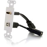 CABLES TO GO C2G HDMI and USB Pass Through Decora Style Wall Plate - White