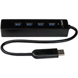 STARTECH.COM StarTech.com 4 Port Portable SuperSpeed USB 3.0 Hub with Built-in Cable